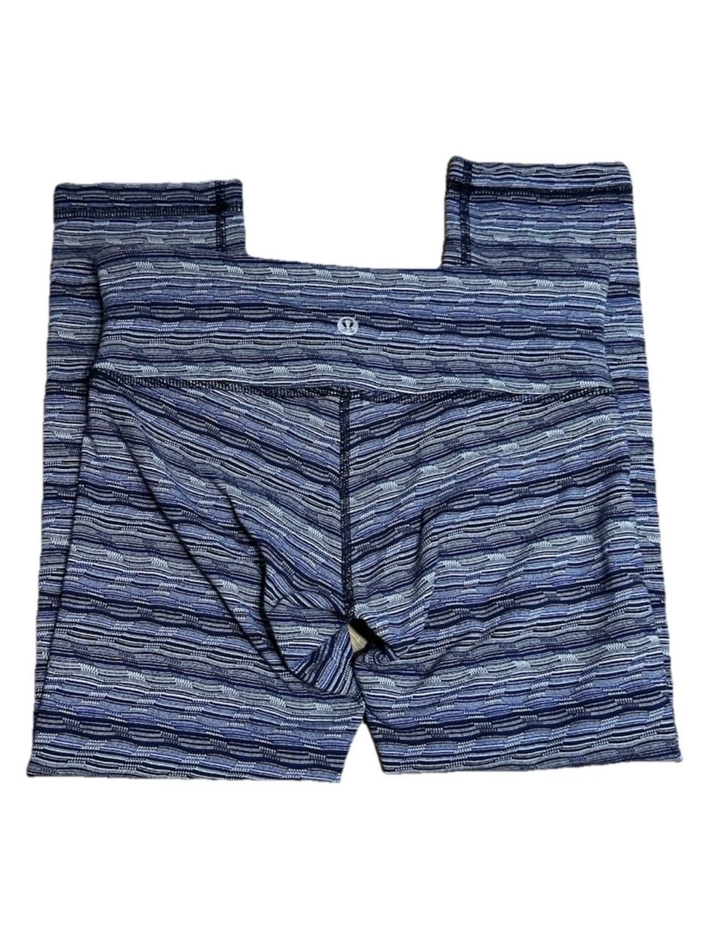 Lululemon Women’s Size 4 Blue Space Dye Leggings Yoga Running Athletic Leggings